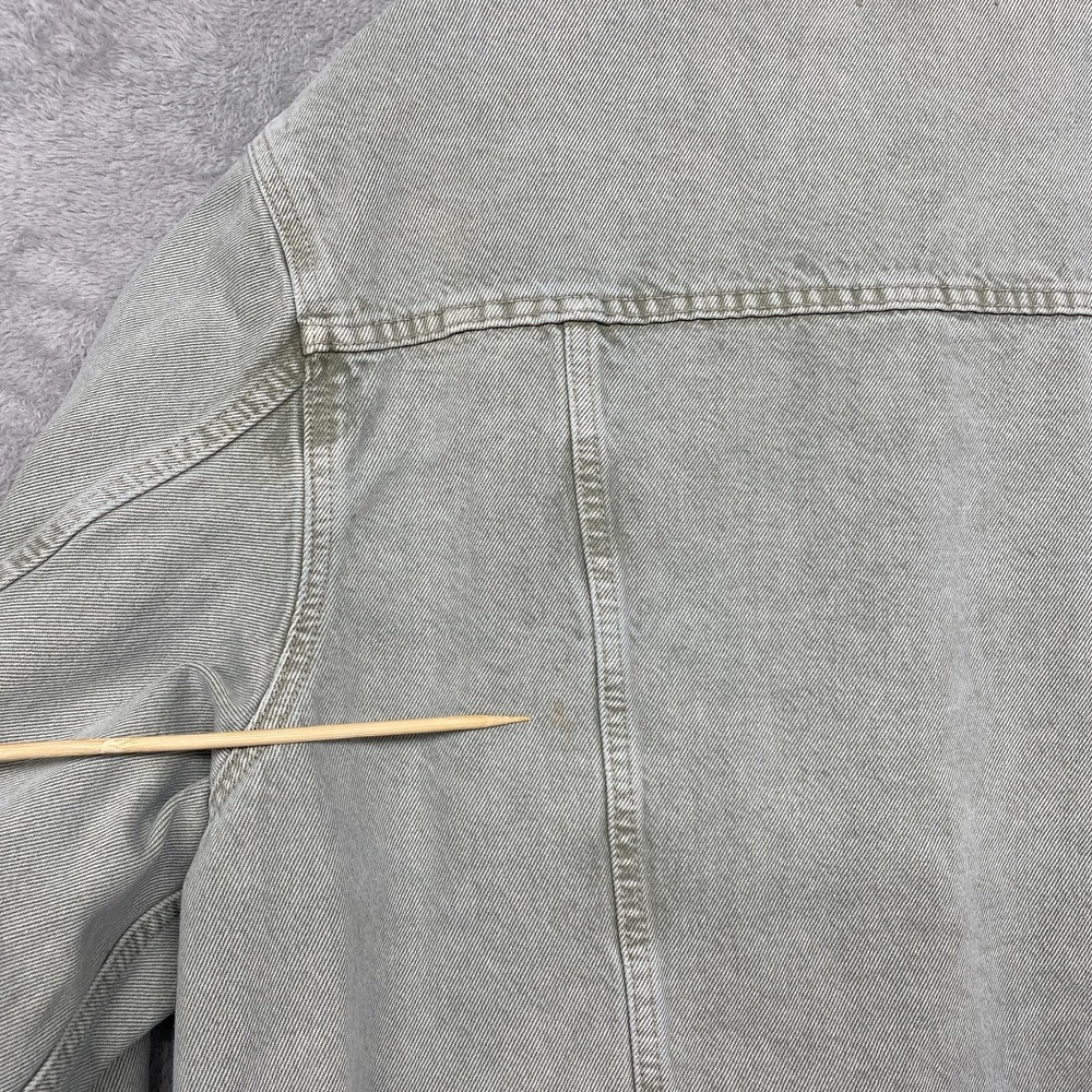 Madewell Jacket Womens Extra Large Green Garment Dyed Denim Patch Pocket Trucker - Picture 7 of 11